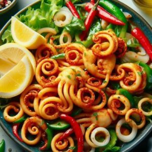 Calamari-with-Marinated-Vegetables-30-Fried-Delicious-New-Dishes