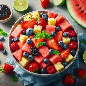 Summer-Fruit-Salad-with-Honey-A-Picnic-With-Unforgettably-Food