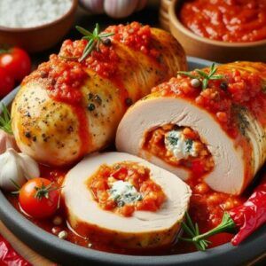 Recipes-from-Serbian-Cuisine-Ajvar-Stuffed-Chicken-Breast