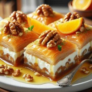 Recipes-from-Greek-Cuisine-Baklava-with-Walnuts-and-Orange
