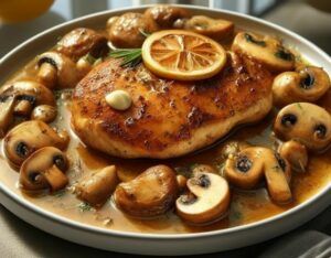 Chicken-Cutlets-with-Mushrooms-55-Braised-Delicious-Dishes