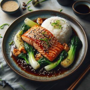 Miso-glazed-salmon-with-Bok-Choy-75-Food-Trend-Recipes-in-2025.