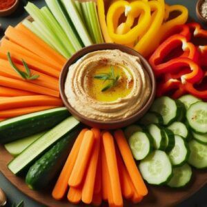 3-10min-Meals-Hummus-and-Veggie-Platter
