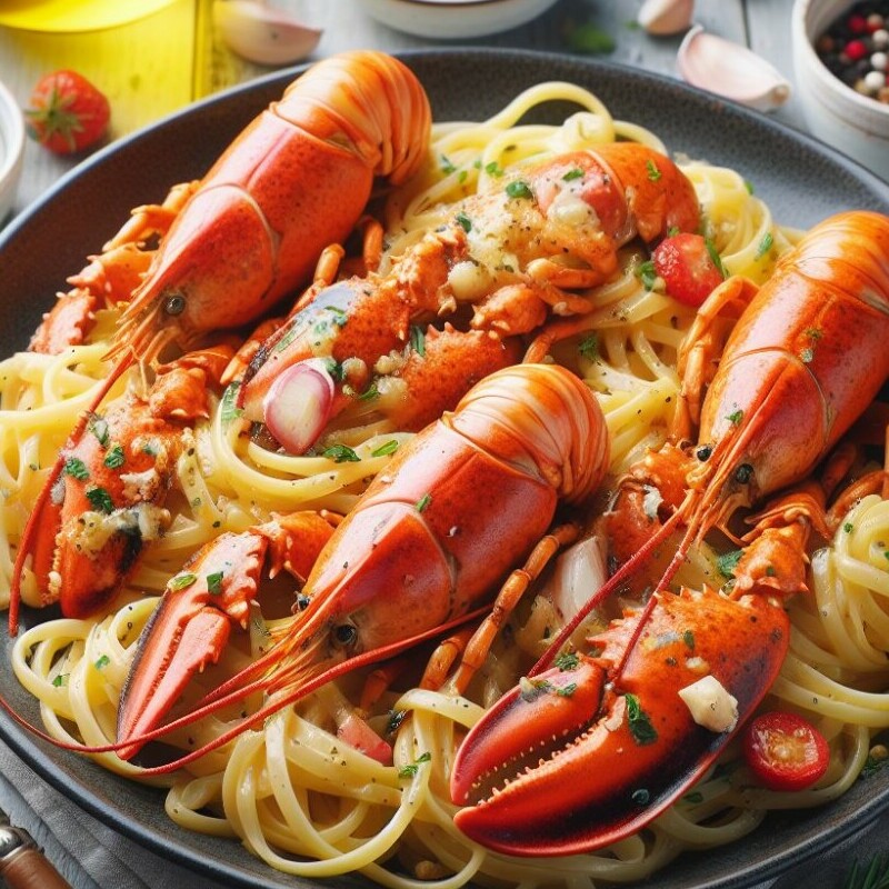 Lobster-Linguine-with-Garlic-Butter-Sauce-New-Year's-and-Valentines-day-Recipes
