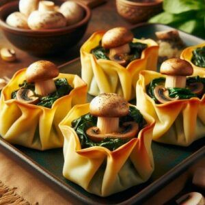 Mushroom-and-Spinach-Stuffed-Phyllo-Cups-Food-Delicious-Recipes-For-Movie-Nights