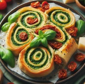 Pesto-and-Tomato-Pinwheels-1-Food-Delicious-Surprises-For-Guests