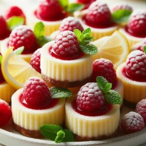 Raspberry-Lemon-Cheesecake-Bites-45-Must-try-Desserts-And-Sweets-Pleasure