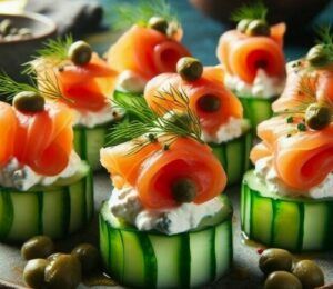 Smoked-Salmon-Cucumber-Bites-Food-Delicious-Surprises-For-Guests