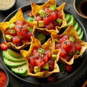 Spicy-Tuna-Tartare-Wonton-Cups-Food-Delicious-Surprises-For-Guests