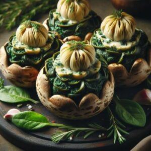 Spinach-and-Artichoke-Stuffed-Mushrooms-New-Year's-and-Valentines-day-Recipes