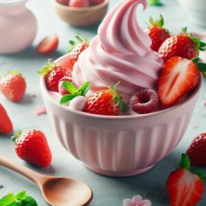 Strawberry-Basil-Frozen-Yogurt-45-Must-try-Desserts-And-Sweets-Pleasure