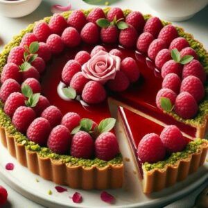 Cake-Raspberry-Rose-with-Pistachio-Easy-Superb-Cake-Recipes