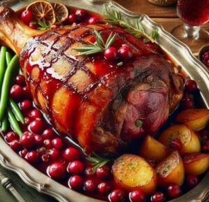 Veal's-Leg-with-Cranberry-Sauce-How-to-Make-Exciting-Baked-Dishes