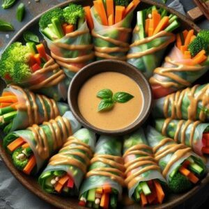 Vegetable-Spring-Rolls-with-Peanut-Sauce-2-A-Picnic-With-Unforgettably-Food