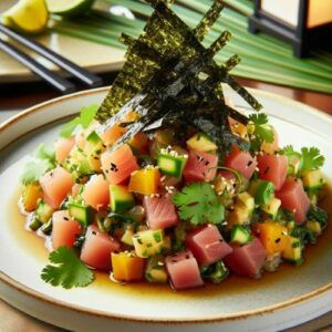 Recipes-from-Japanese-Cuisine-Yuzu-and-Ginger-Tuna-Ceviche