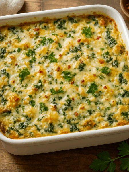 White-square-bowl-with-spinach-and-artichoke-dip.