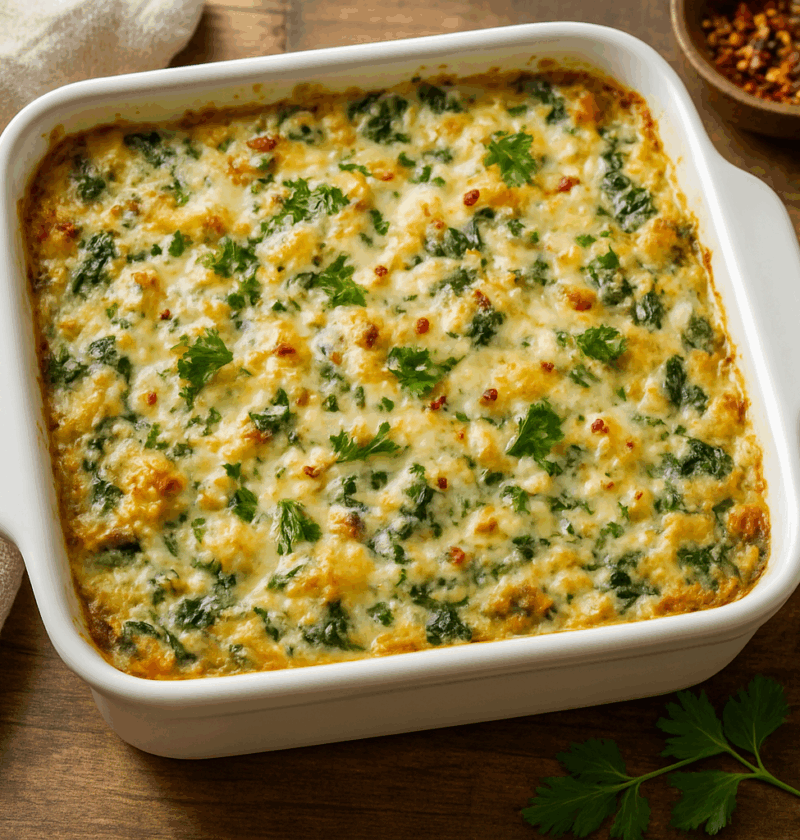 White-square-bowl-with-spinach-and-artichoke-dip.