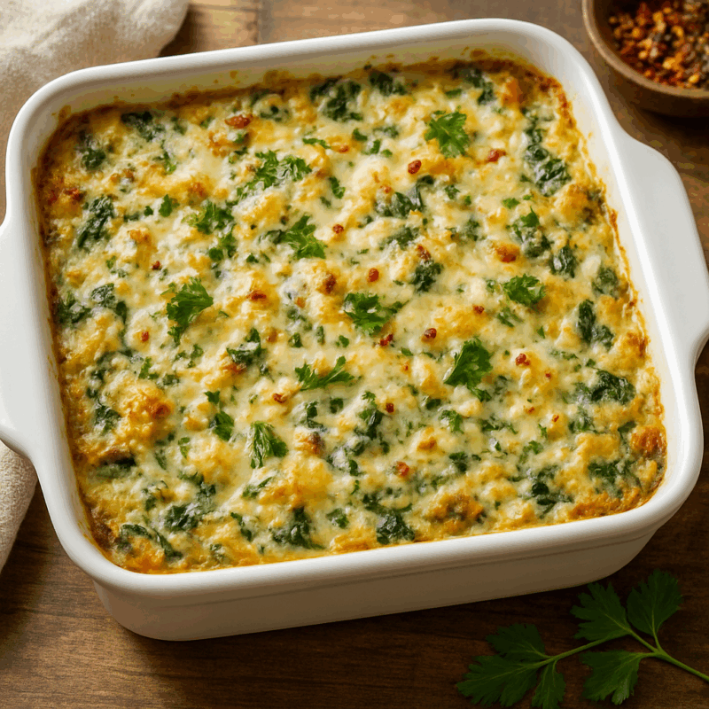 White-square-bowl-with-spinach-and-artichoke-dip.